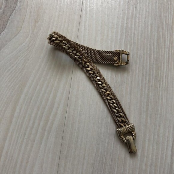 Vintage SARAH COVENTRY Mesh Gold Tone Bracelet - Picture 8 of 9
